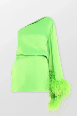 Allegra Feather Trim Mini Dress