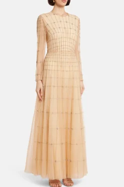 Anissa Embellished Tulle Evening Dress