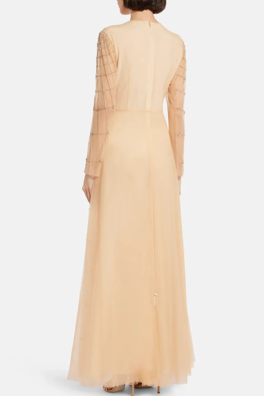 Anissa Embellished Tulle Evening Dress
