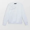 Beads Heart Embroidery Sweatshirt