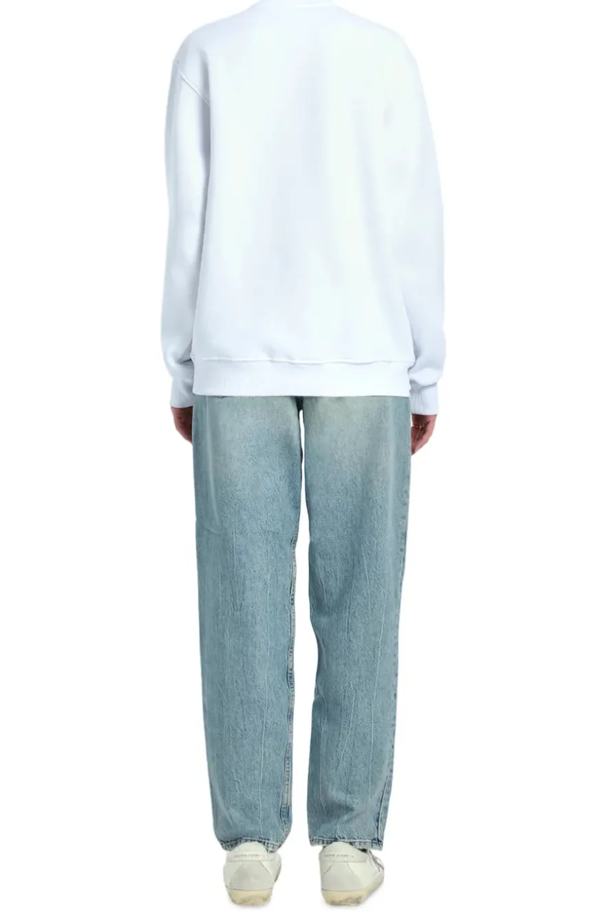 Beads Heart Embroidery Sweatshirt
