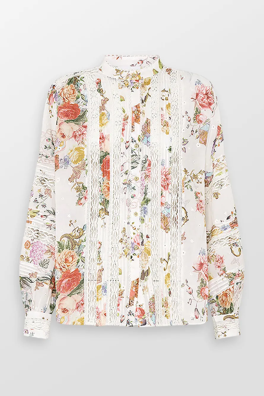 Blouson Sleeve Floral Blouse