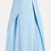 Cape Evening Gown With Brooch Detail