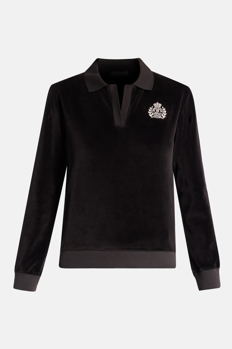 Crest Velour Polo T-Shirt