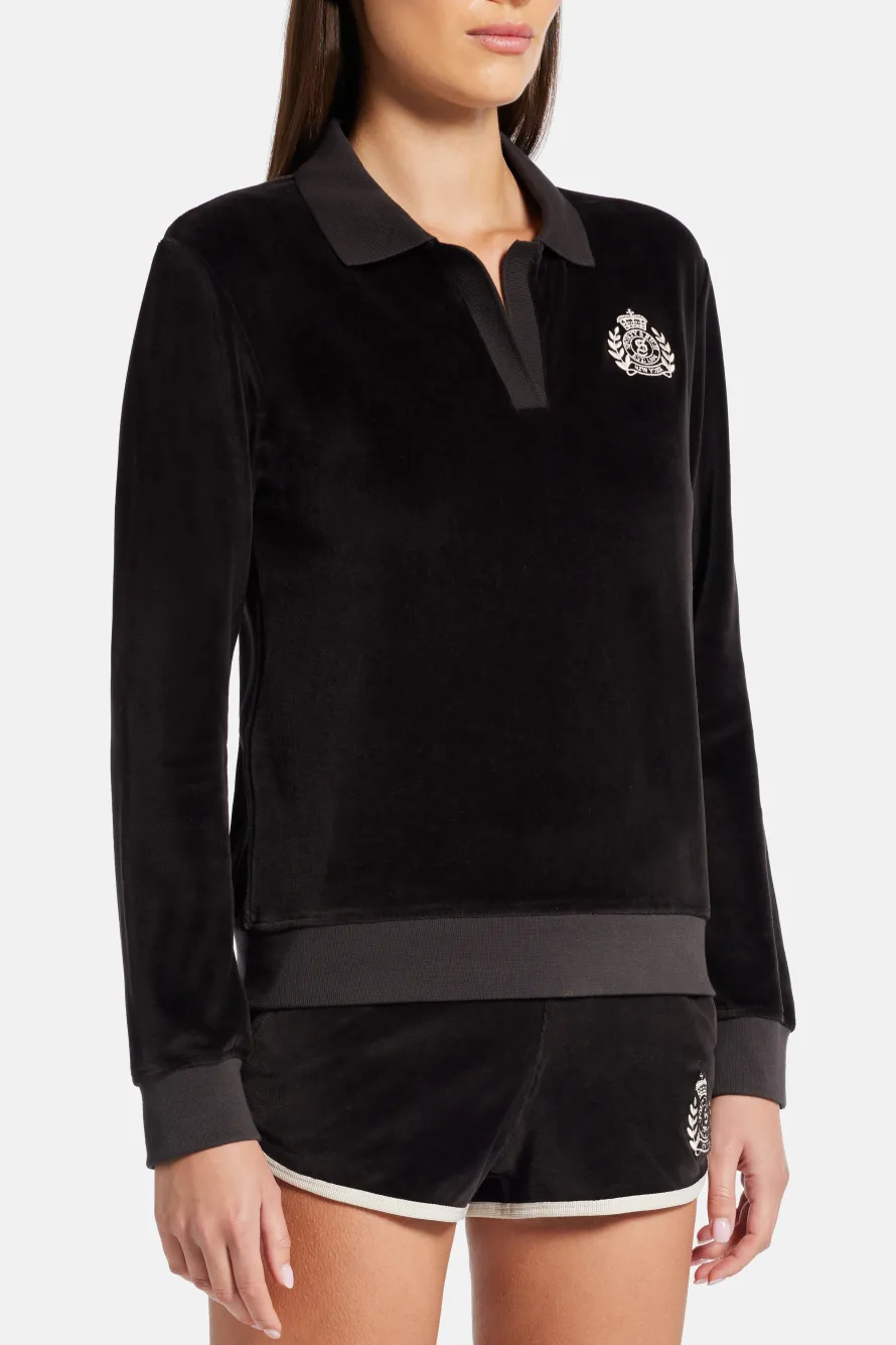 Crest Velour Polo T-Shirt