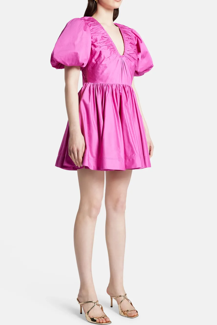 Cresting Organic Cotton Mini Dress in Pink