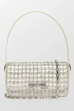 Crystal Bow Baguette Bag