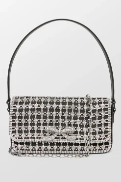 Crystal Bow Baguette Bag