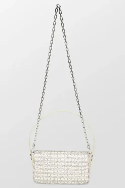 Crystal Bow Baguette Bag