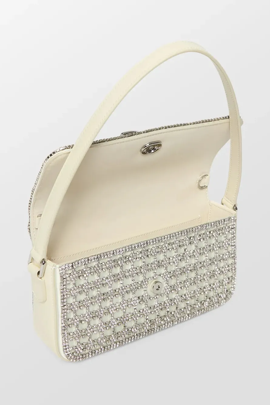 Crystal Bow Baguette Bag