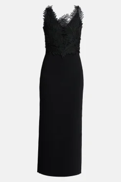Daisy Knit Sleeveless Maxi Dress in Black