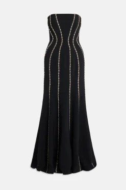 Dash Embellished Evening Gown