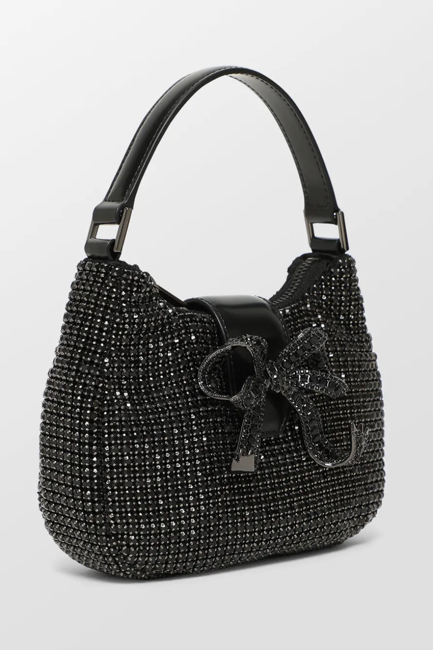 Diamante Crescent Bow Bag