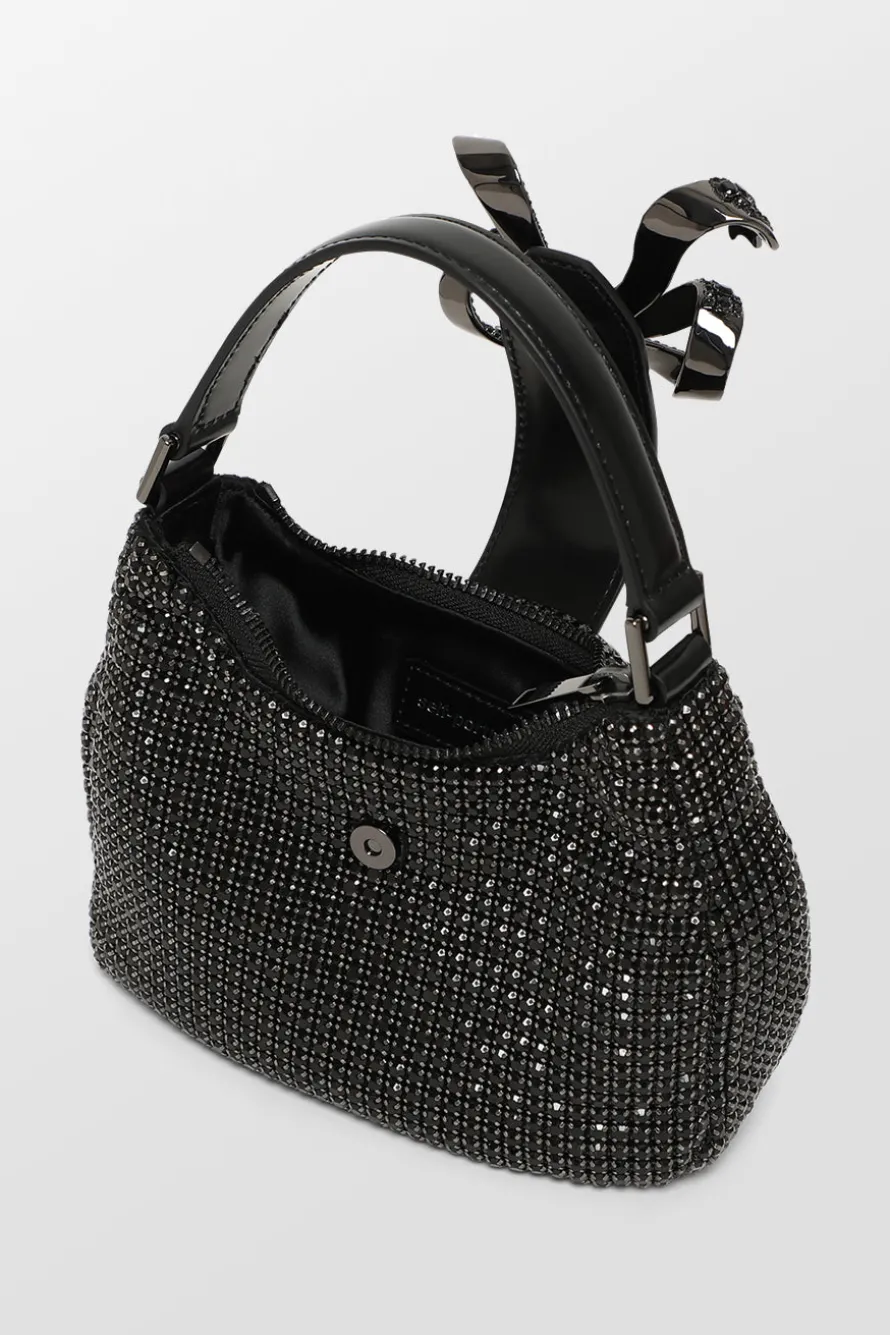 Diamante Crescent Bow Bag
