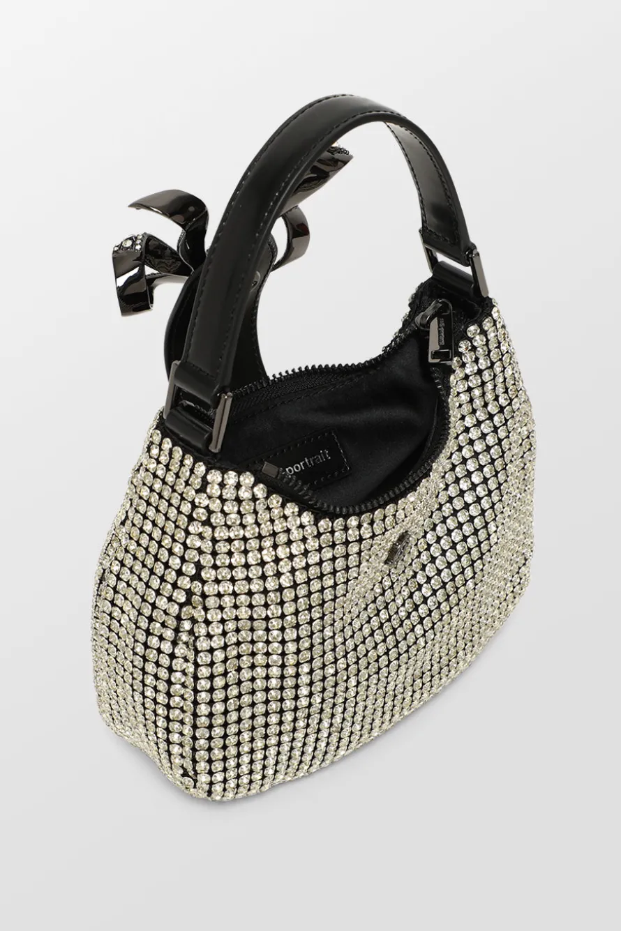 Diamante Crescent Bow Bag