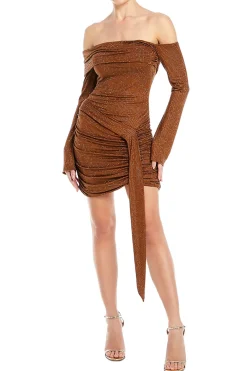 Diamante Off Shoulder Mini Dress