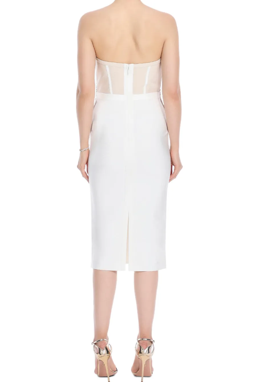 Draped Halter Fringe Midi Dress