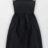 Embellished Taffeta Mini Dress
