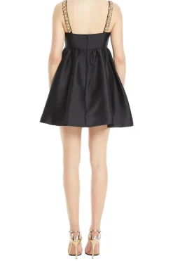 Embellished Taffeta Mini Dress