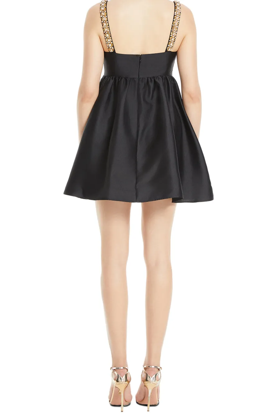 Embellished Taffeta Mini Dress