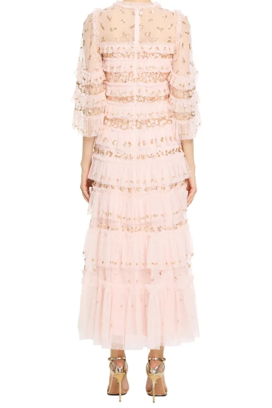 Emily Lace Sequin Evening Dress