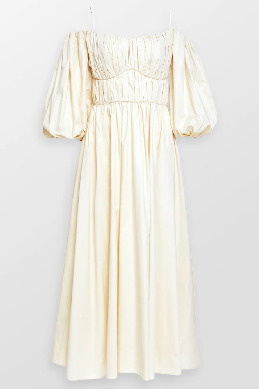 Farah Off Shoulder Midi Dress