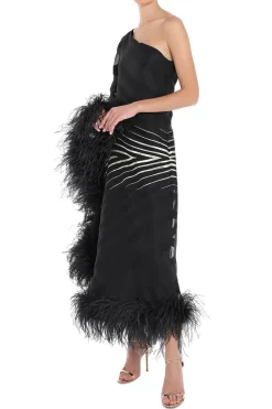Feathered Guinness Dresss
