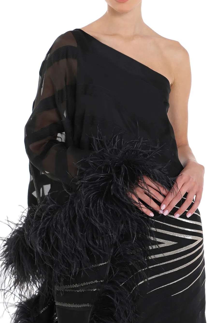 Feathered Guinness Dresss