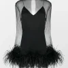 Gina Spirito Sheer Feather Dress