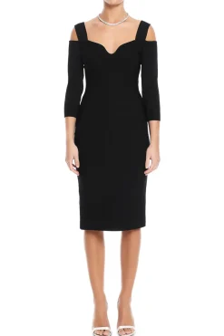 Icon Notched Bateau Midi Dress