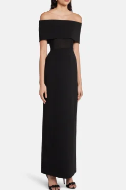 Isabel Off Shoulder Maxi Dress in Black