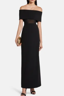 Isabel Off Shoulder Maxi Dress in Black