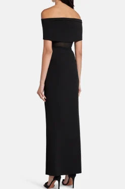 Isabel Off Shoulder Maxi Dress in Black