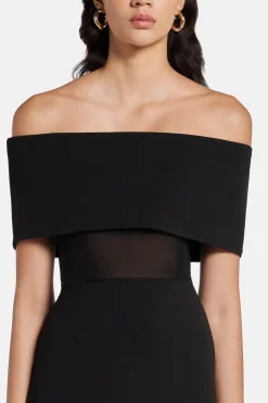 Isabel Off Shoulder Maxi Dress in Black