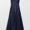 Keya Corsetted Denim Maxi Dress