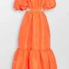 Laila Taffeta Maxi Dress