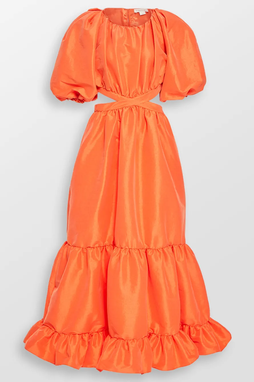 Laila Taffeta Maxi Dress