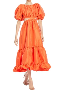 Laila Taffeta Maxi Dress