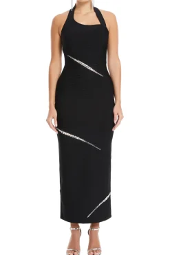 Lennox Crystal Paneled Maxi Dress