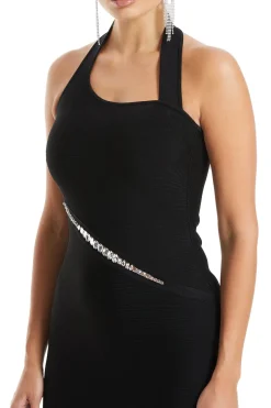 Lennox Crystal Paneled Maxi Dress
