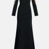 Liqorice Embellished Evening Gown