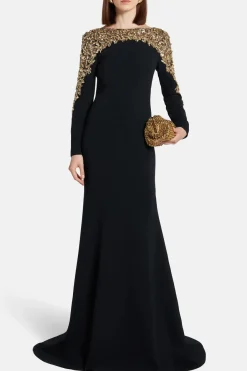 Liqorice Embellished Evening Gown