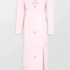 Long Sleeve Embellished Midi Dress