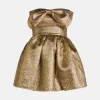 Metallic Jacquard Mini Dress