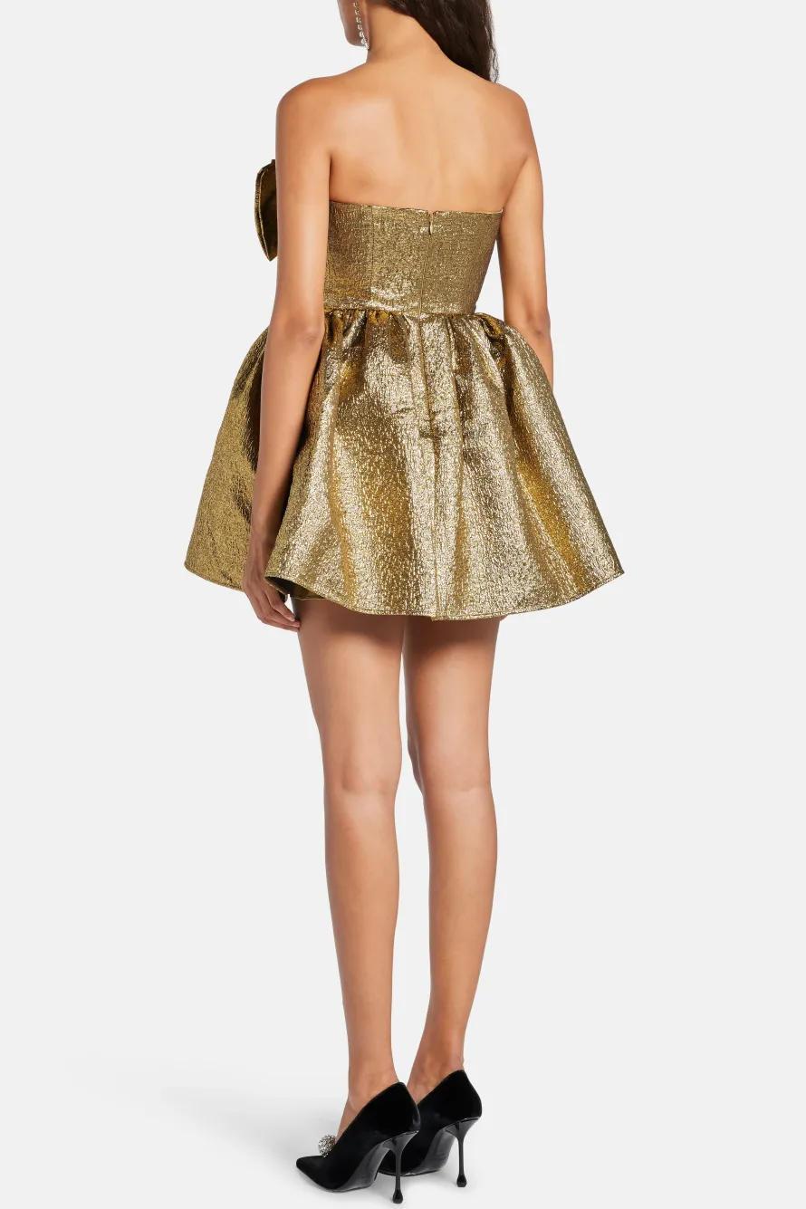 Metallic Jacquard Mini Dress