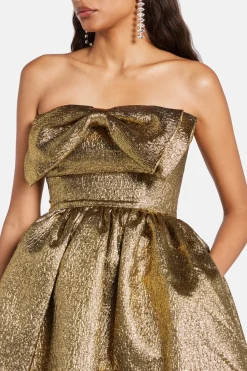 Metallic Jacquard Mini Dress