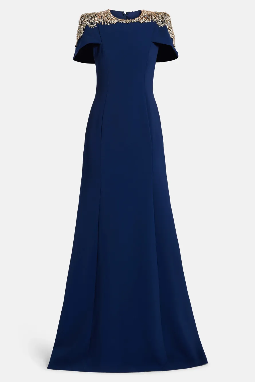 Midnight Kiss Embellished Evening Gown