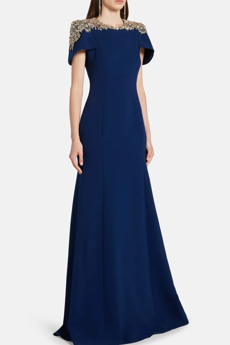 Midnight Kiss Embellished Evening Gown
