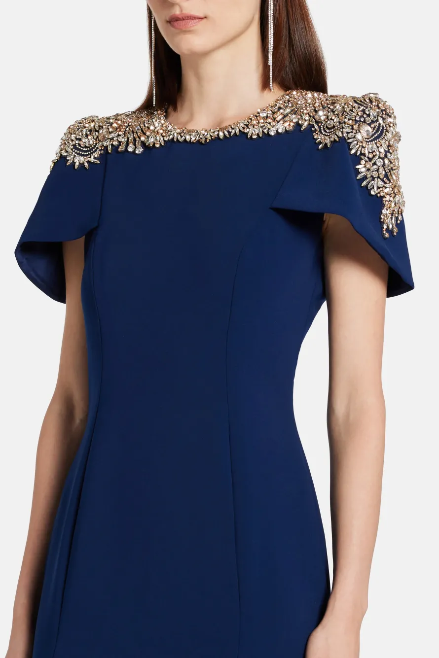 Midnight Kiss Embellished Evening Gown