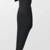 Off Shoulder Aysmmetric Midi Dress